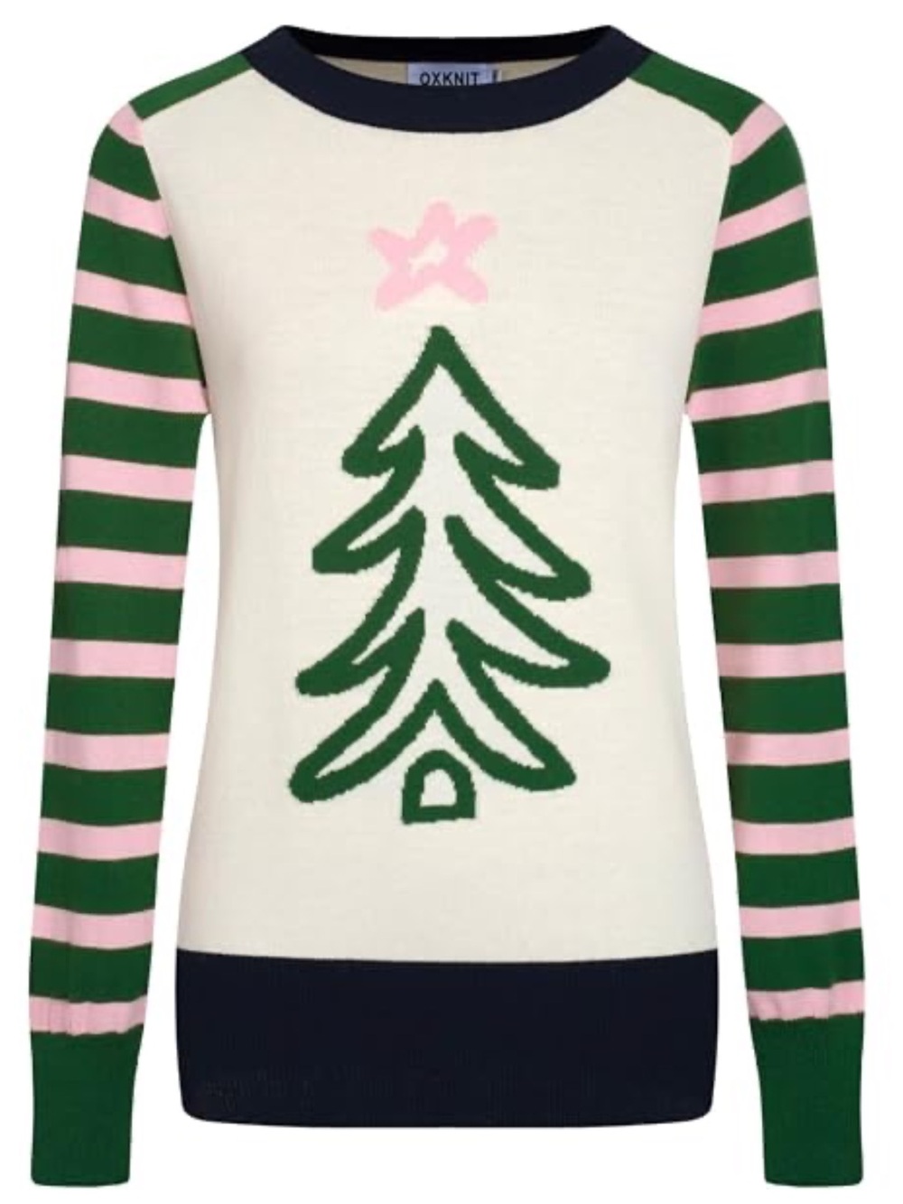 Oxknit Christmas tree sweater 100% cotton Size Medium